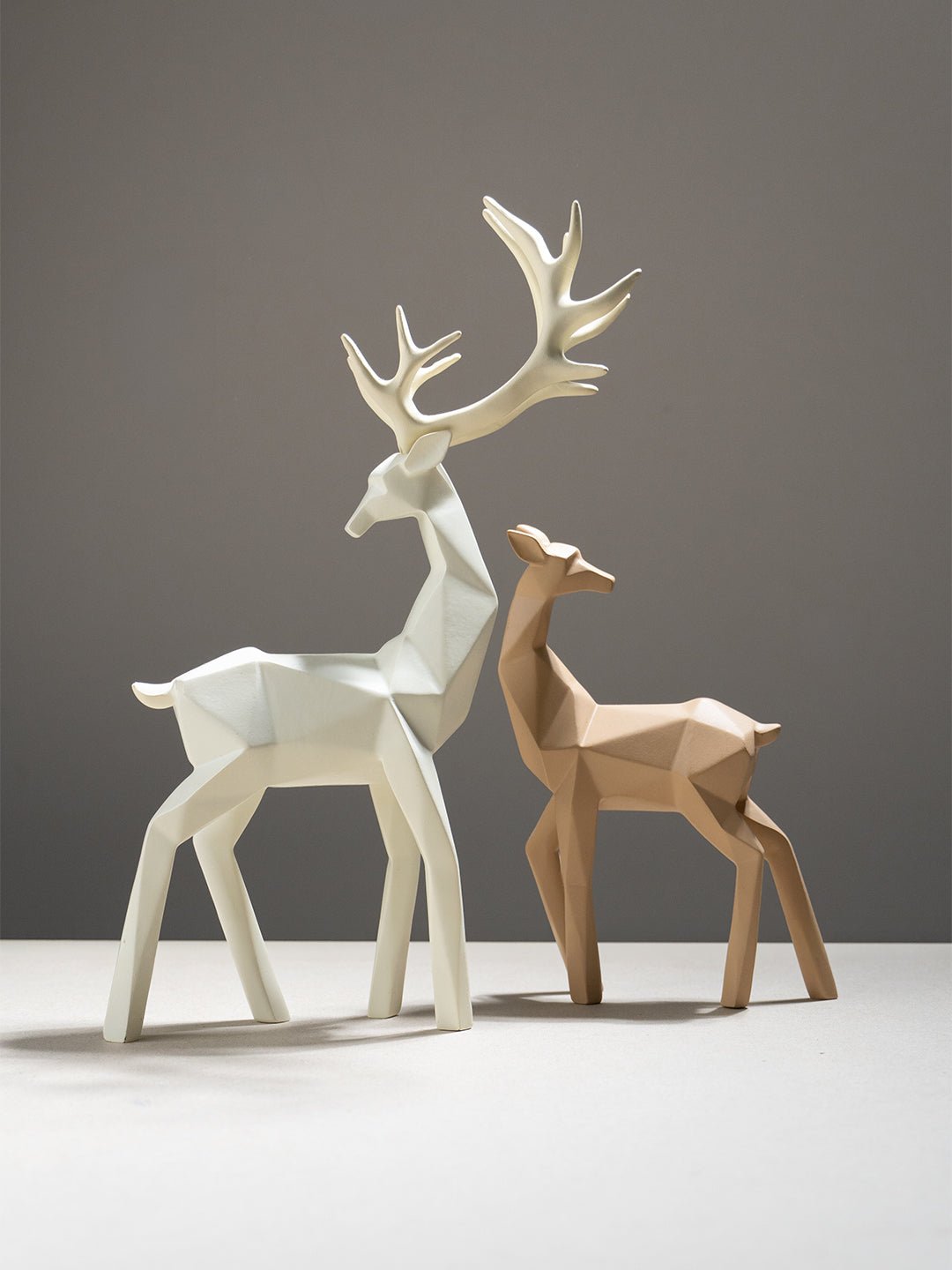 Geometric Deer Figurine Set - The Golden Theory Main image
