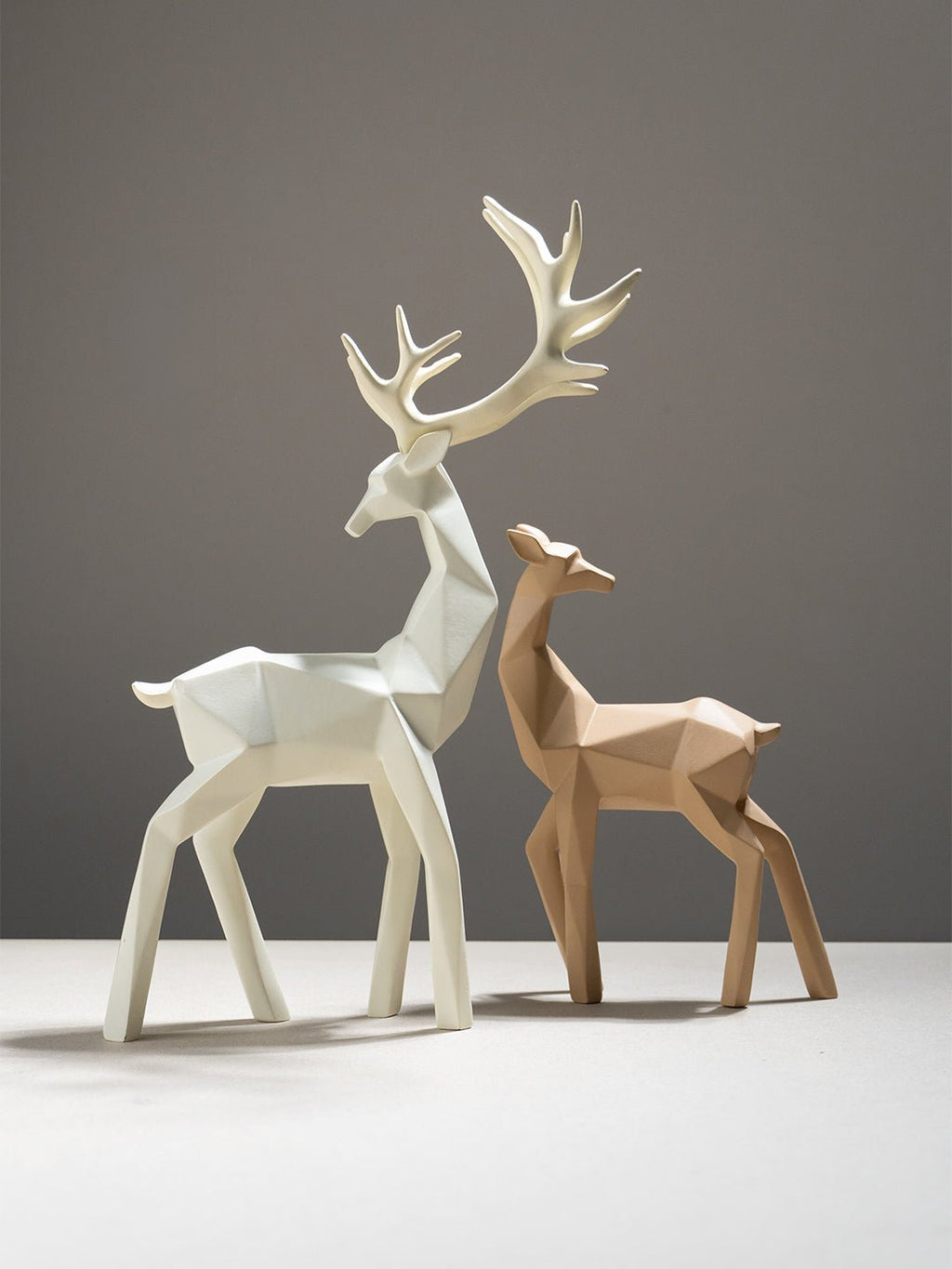 Geometric Deer Figurine Set - The Golden Theory