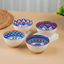 Geometric Floral Pattern Painted Ceramic Bowls Set of 4 - The Golden Theory