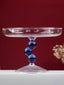 Glass Jewelry Holder with Blue Orb Stem - The Golden Theory