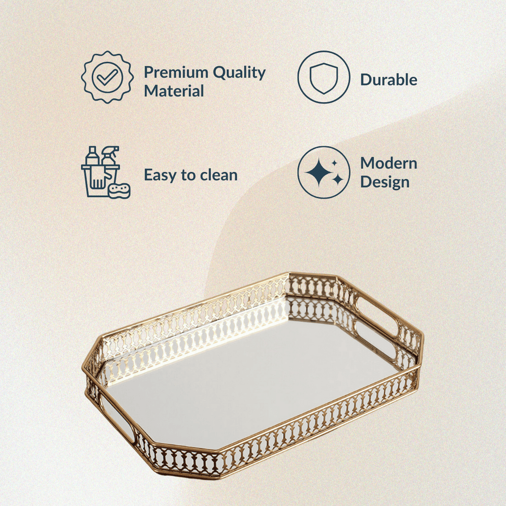 Glass Reflection Tray - Large - The Golden Theory