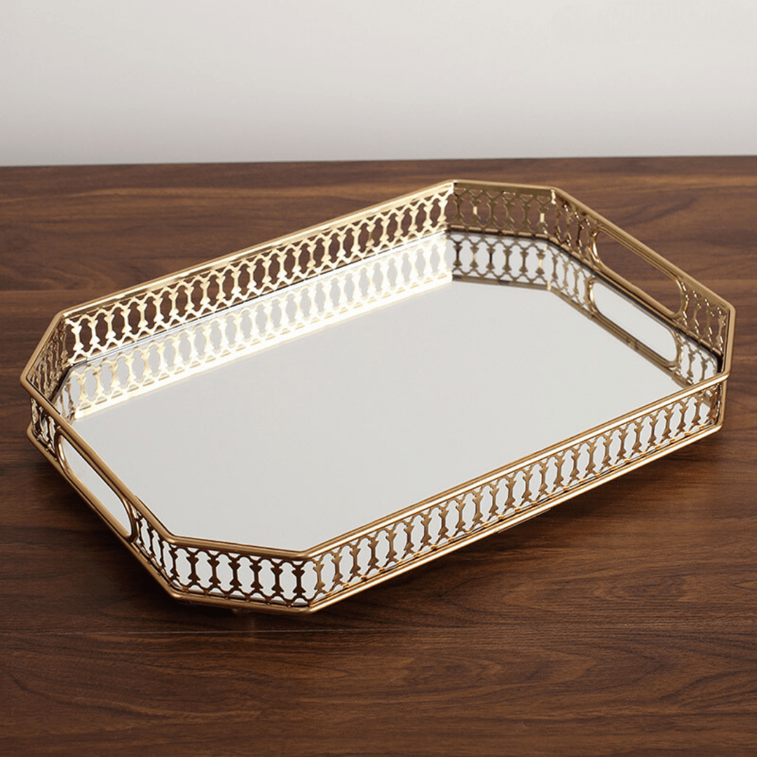 Glass Reflection Tray - Large - The Golden Theory Main image