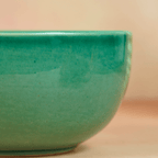Glossy Finish Green Ceramic Serving Bowl - The Golden Theory