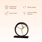 Gold Abstract Dancer in Black Circle Sculpture - Modern Art Decor - The Golden Theory