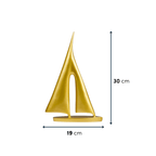 Gold Abstract Sailboat Sculptures - The Golden Theory