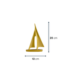Gold Abstract Sailboat Sculptures - The Golden Theory