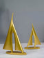 Gold Abstract Sailboat Sculptures - The Golden Theory