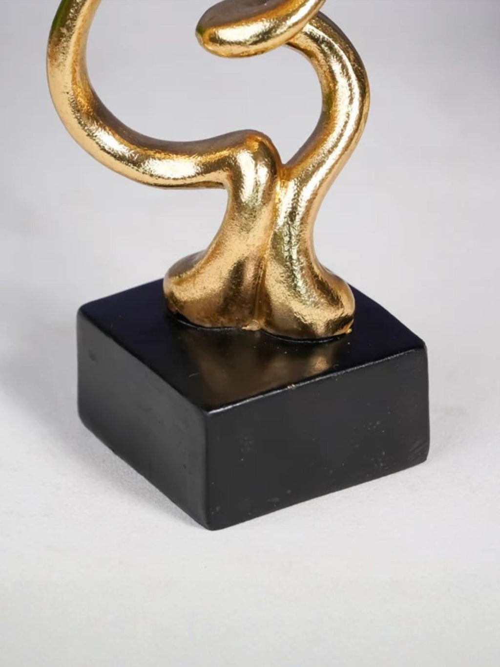 Gold Abstract Twist Sculpture - Unique Modern Art Decor - The Golden Theory