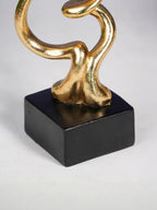 Gold Abstract Twist Sculpture - Unique Modern Art Decor - The Golden Theory
