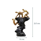 Gold-Clad Teamwork Sculpture on Granite Base - The Golden Theory