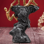 Gold-Clad Teamwork Sculpture on Granite Base - The Golden Theory