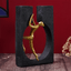 Gold Climbing Figure Sculpture in Black Frame - Modern Art Decor - The Golden Theory