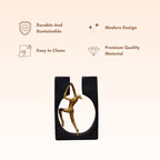 Gold Climbing Figure Sculpture in Black Frame - Modern Art Decor - The Golden Theory