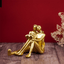 Gold Couple Reading Sculpture - Intimate Moments Decor - The Golden Theory