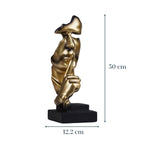 Gold Face Sculpture with Shhh Gesture - The Golden Theory