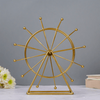 Gold Ferris Wheel Table Decor with Geometric Base - The Golden Theory