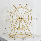 Gold Ferris Wheel Table Decor with Geometric Base - The Golden Theory