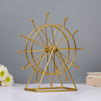 Gold Ferris Wheel Table Decor with Geometric Base - The Golden Theory