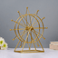Gold Ferris Wheel Table Decor with Geometric Base - The Golden Theory