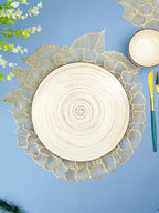 Gold Floral Cutout Table Mat with Hydrangea-Inspired Design - The Golden Theory