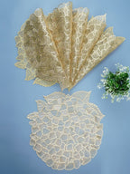 Gold Floral Cutout Table Mat with Hydrangea-Inspired Design - The Golden Theory