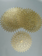 Gold Floral Cutout Table Mat with Intricate Petal Design - The Golden Theory