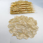Gold Floral Cutout Table Mat with Peony-Inspired Design - The Golden Theory