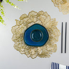 Gold Floral Cutout Table Mat with Peony-Inspired Design - The Golden Theory