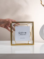 Gold Geometric Glass Photo Frame - Modern Design - The Golden Theory