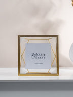 Gold Geometric Glass Photo Frame - Modern Design - The Golden Theory