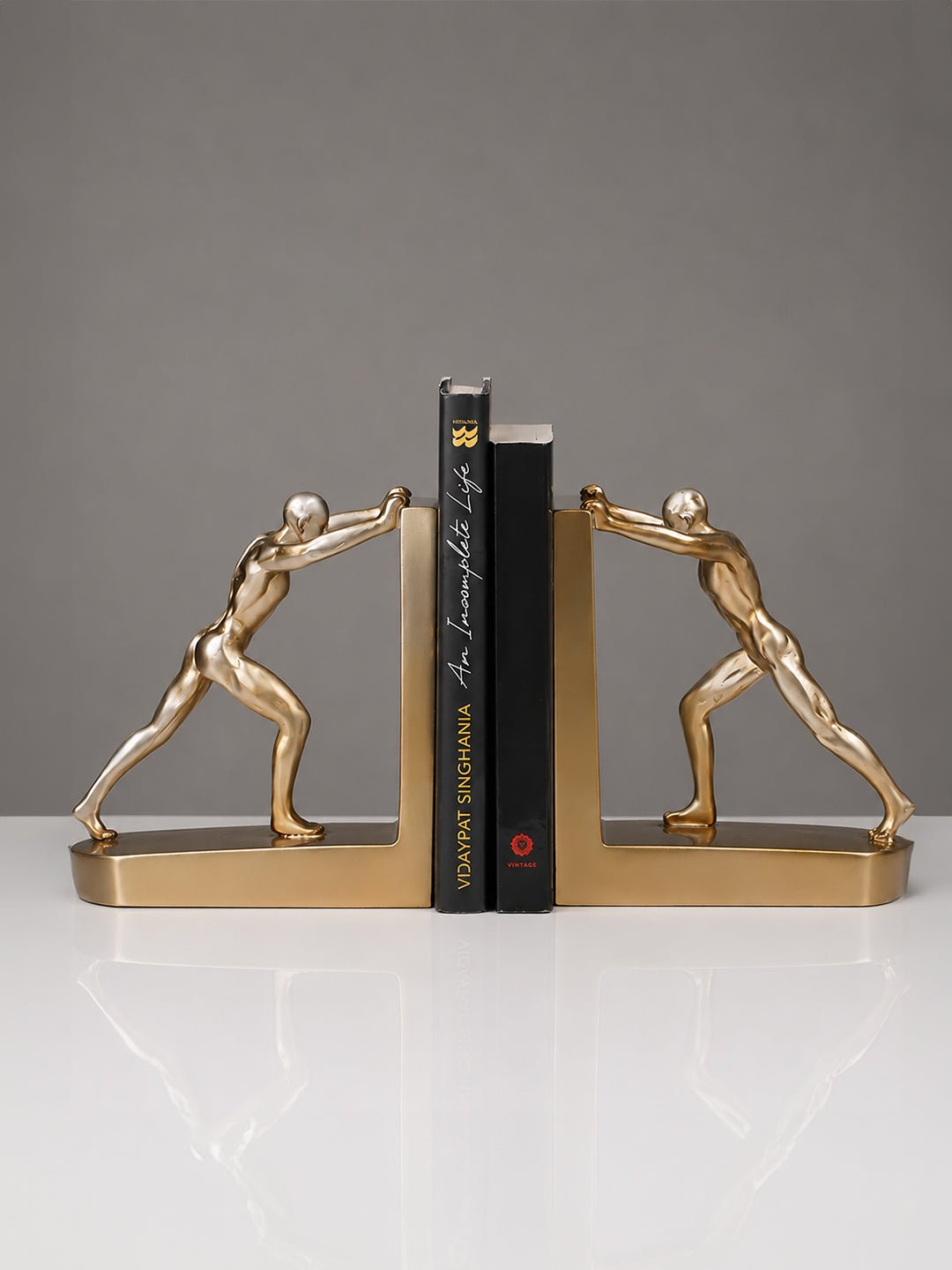 Gold Human Figure Bookends - The Golden Theory