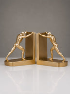Gold Human Figure Bookends - The Golden Theory