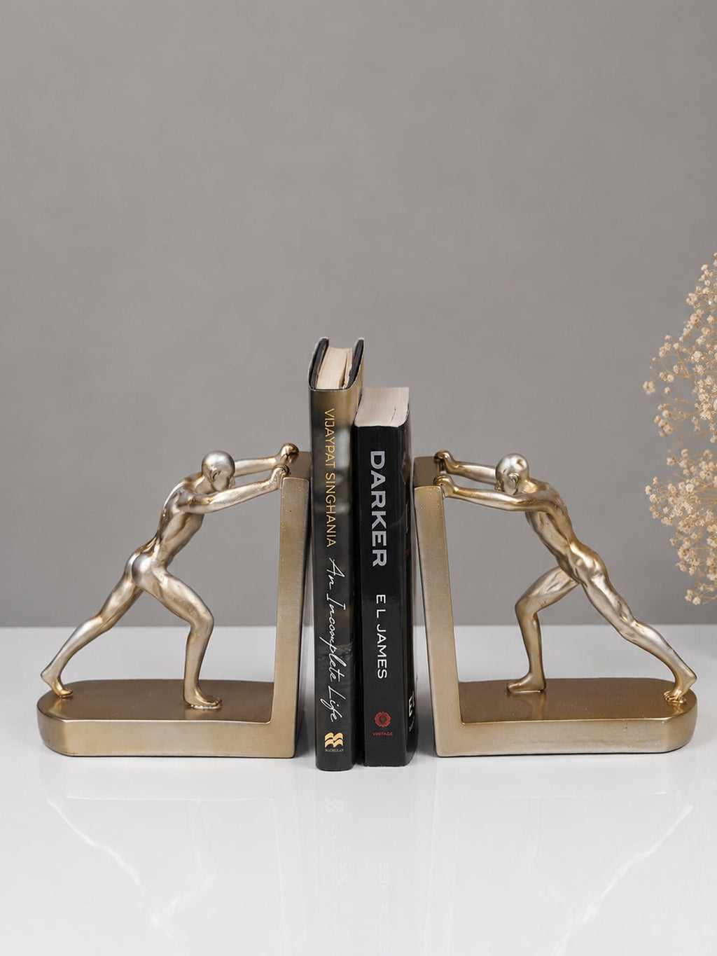 Gold Human Figure Bookends - The Golden Theory
