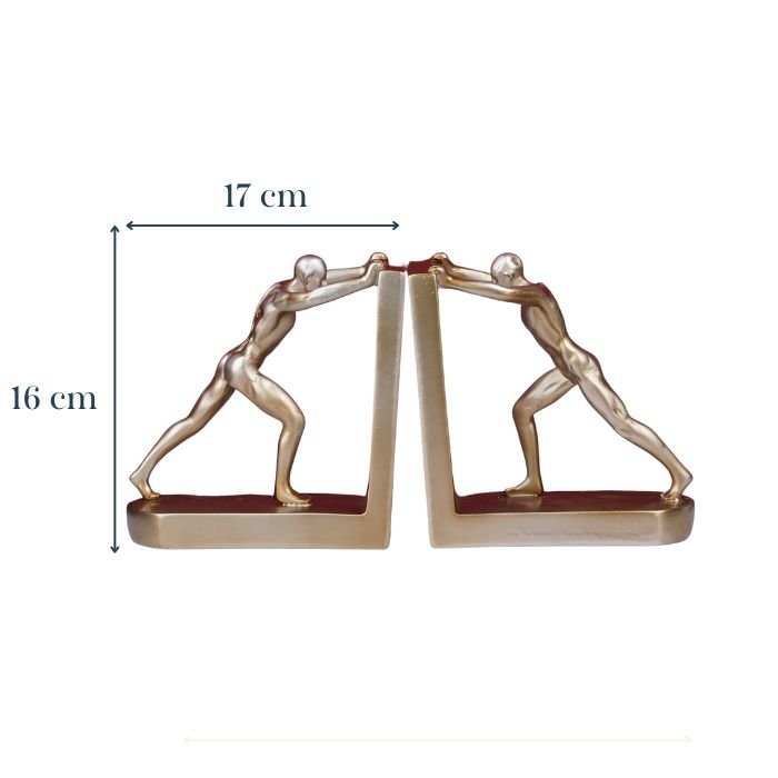 Gold Human Figure Bookends - The Golden Theory