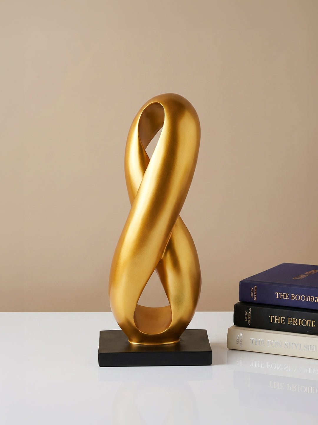 Gold Infinity Loop Sculpture - The Golden Theory Main image