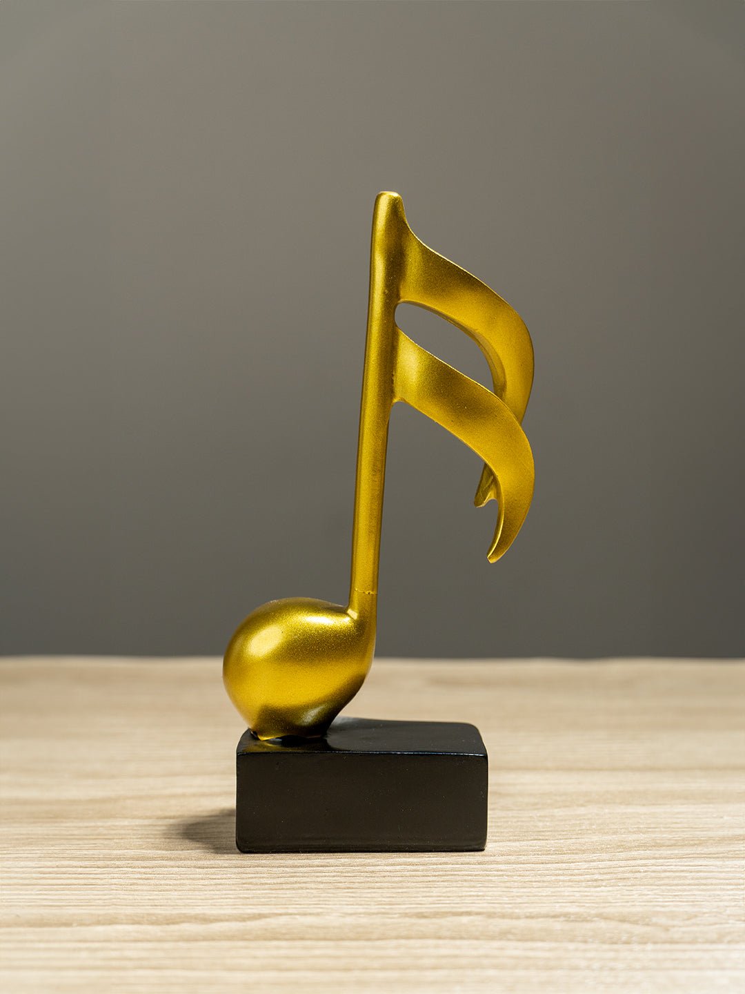 Gold Musical Note Sculptures with Black Bases | Set of 3 - The Golden Theory