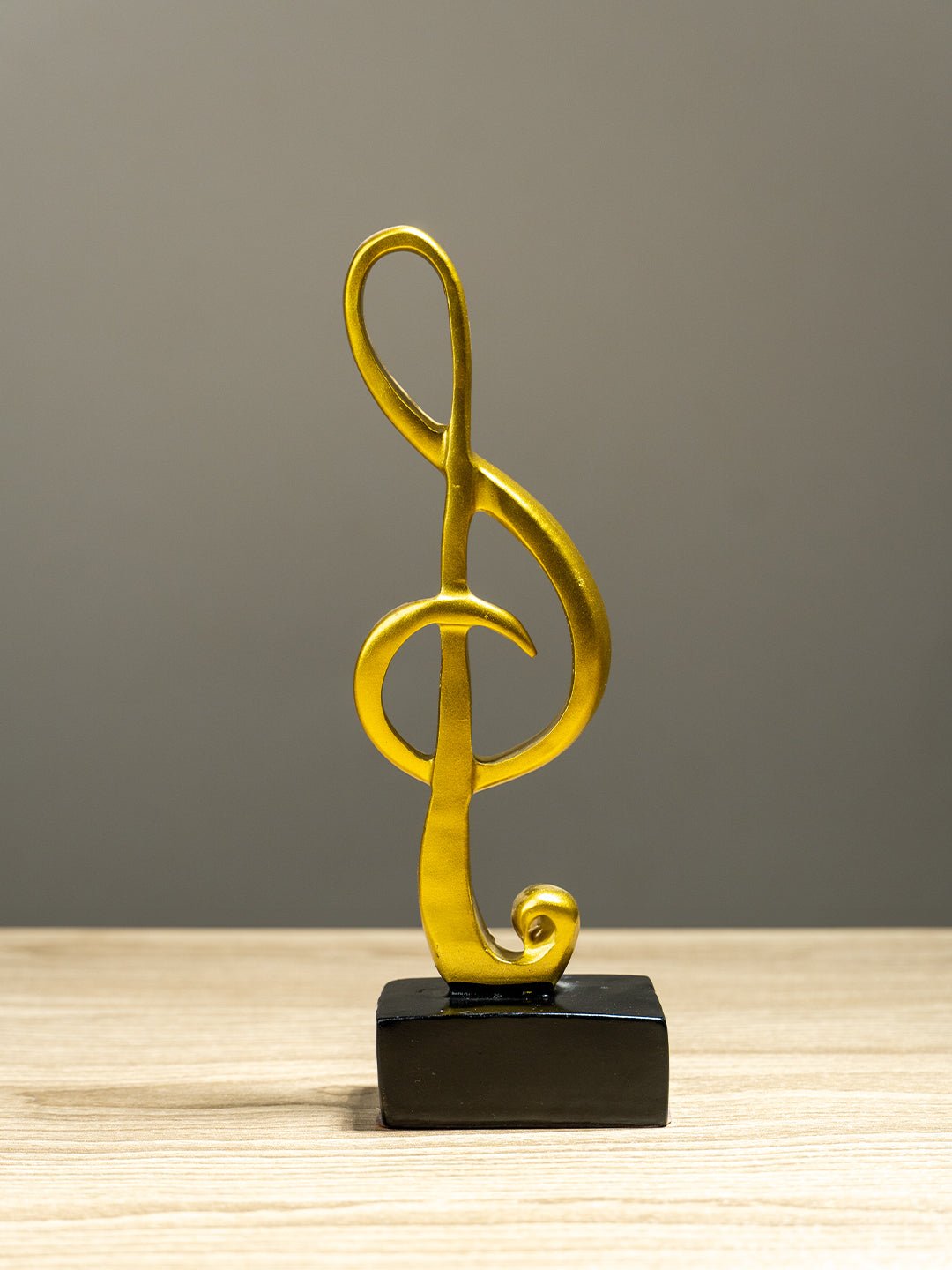 Gold Musical Note Sculptures with Black Bases | Set of 3 - The Golden Theory