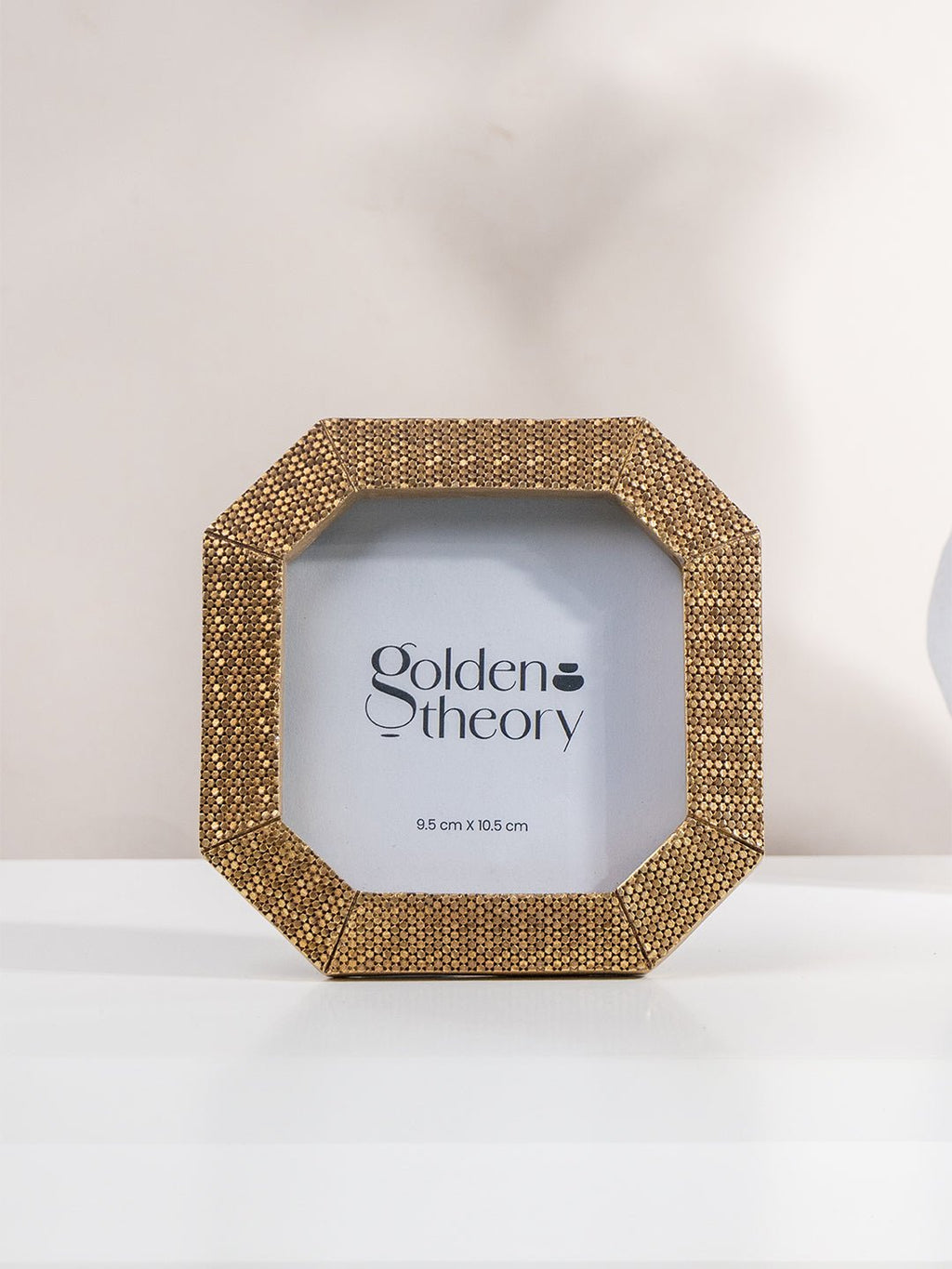 Gold Octagonal Photo Frame with Textured Detail - The Golden Theory