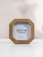 Gold Octagonal Photo Frame with Textured Detail - The Golden Theory