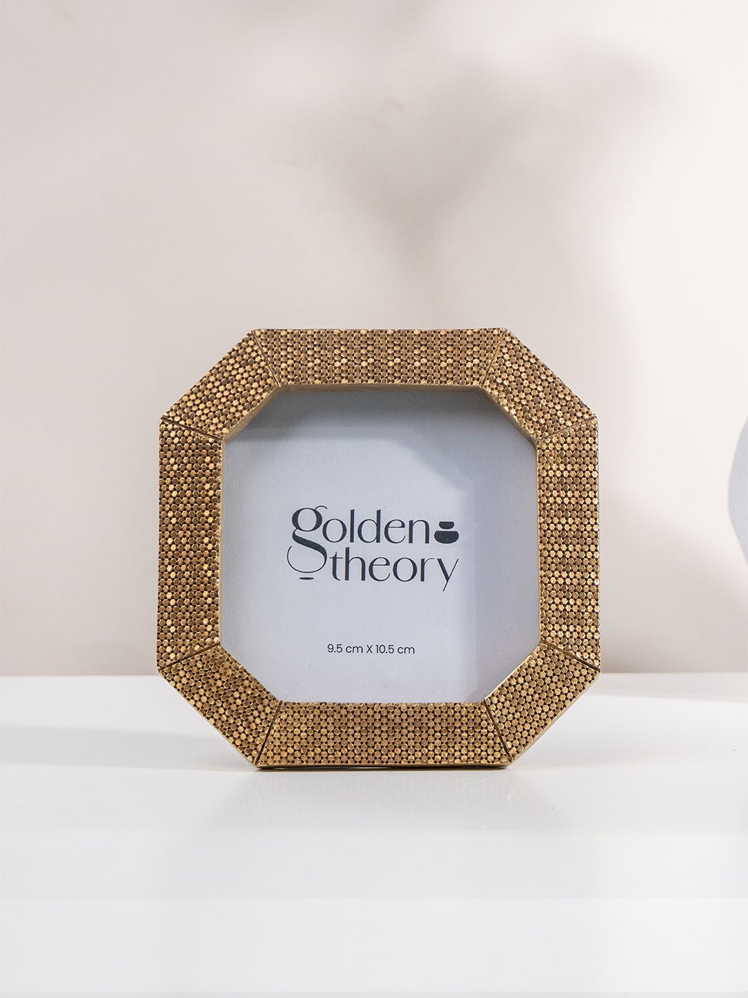 Gold Octagonal Photo Frame with Textured Detail - The Golden Theory