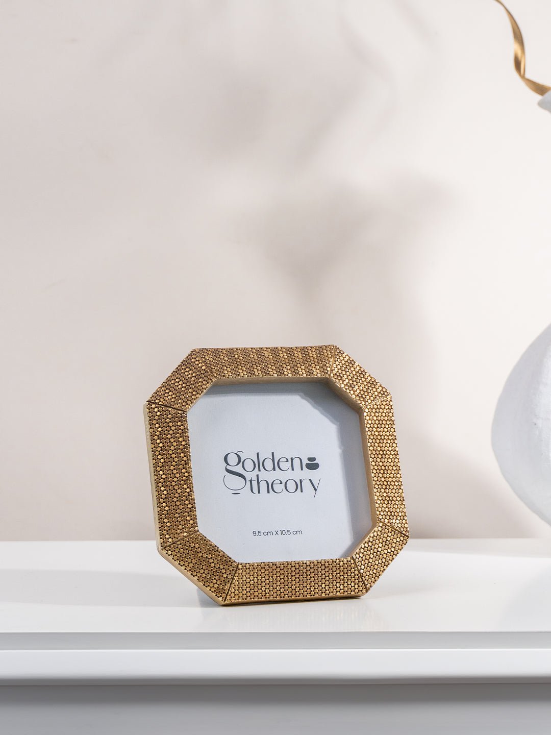 Gold Octagonal Photo Frame with Textured Detail - The Golden Theory Main image