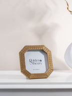 Gold Octagonal Photo Frame with Textured Detail - The Golden Theory