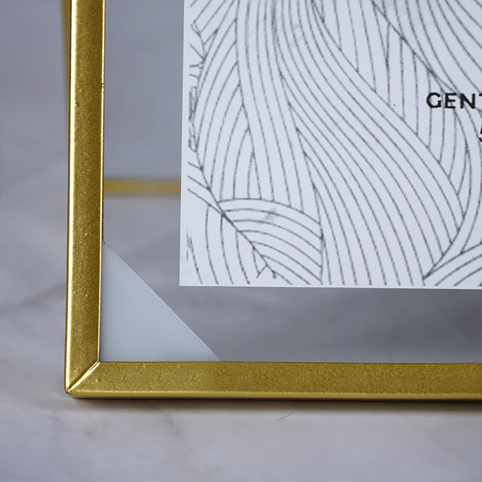 Gold Photo Frame with Stand - The Golden Theory