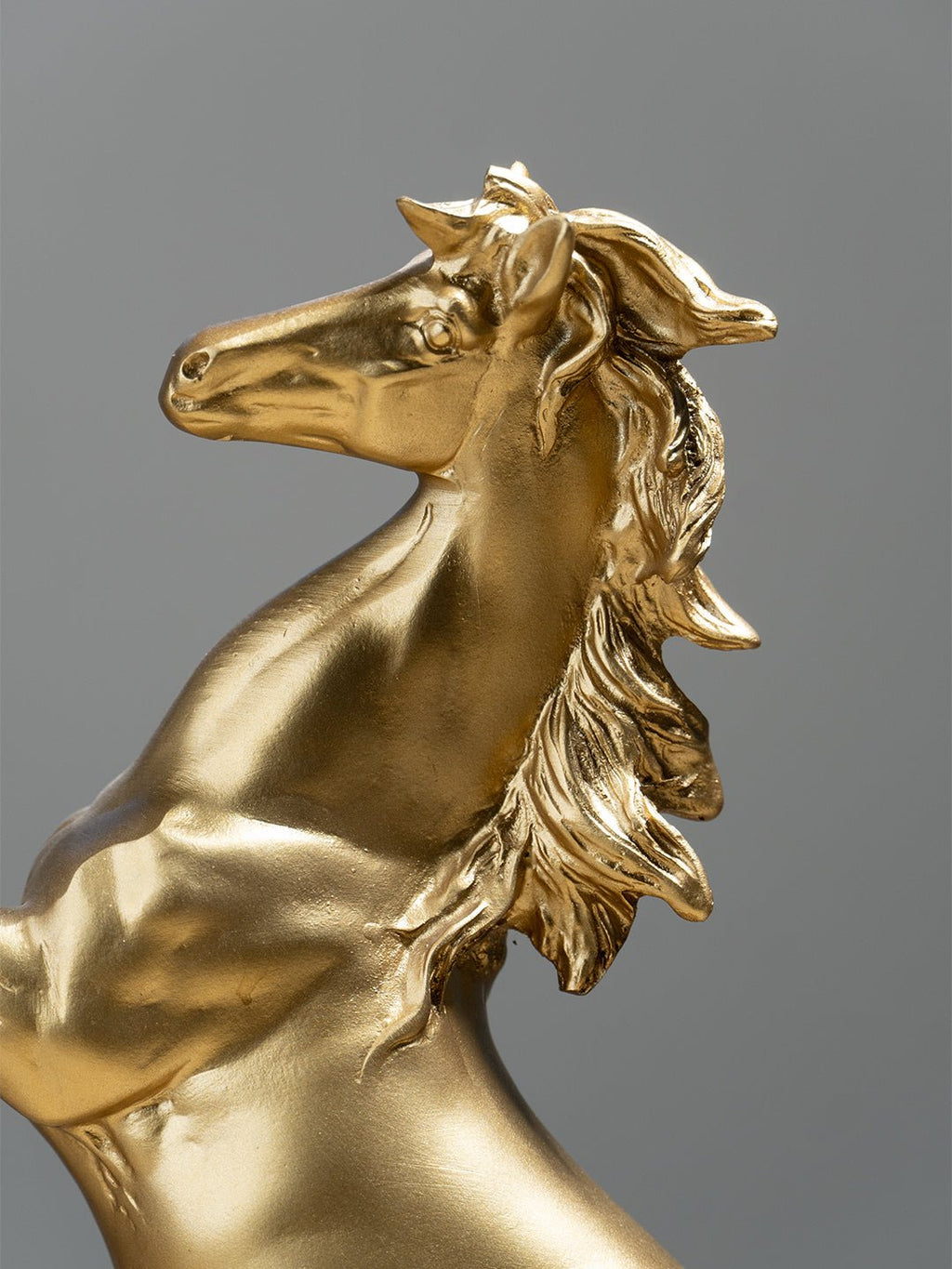 Gold Rearing Horse Sculpture - The Golden Theory