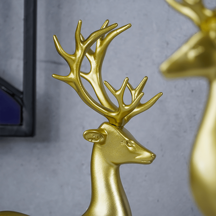 Gold Reindeer Statues - The Golden Theory