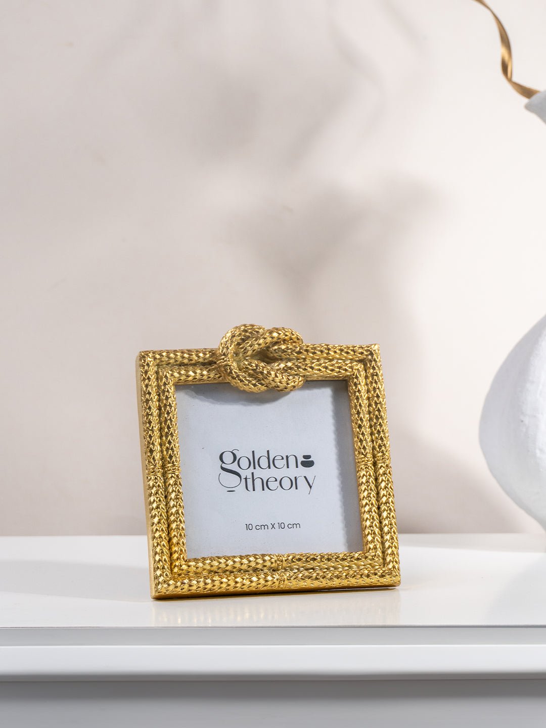 Gold Textured Photo Frame with Knot Detail - The Golden Theory Main image