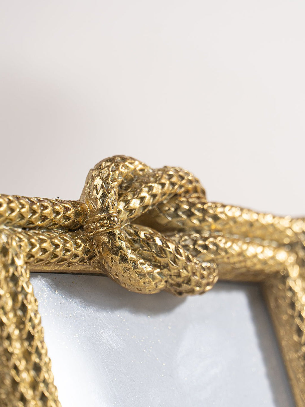 Gold Textured Photo Frame with Knot Detail - The Golden Theory
