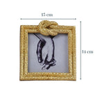 Gold Textured Photo Frame with Knot Detail - The Golden Theory