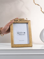Gold Textured Photo Frame with Leopard Detail - The Golden Theory