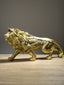 Gold Walking Lion Statue - The Golden Theory
